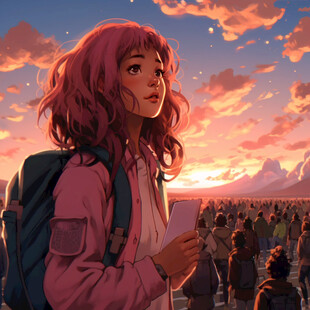 深渊旅人科幻冒险动漫海报